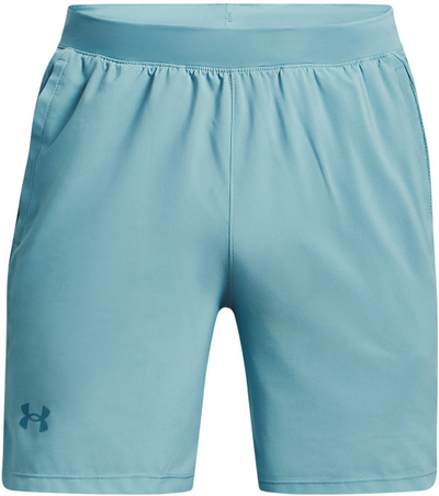 Кратки панталони за трчање Under Armour Launch Run, внатрешна мрежа, странични џебови, Still Water