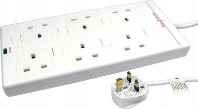 Zgjatës energjie Microconnect GRU006WUK, 6 dalje UK, 2 m, i bardhë