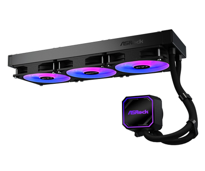 Ftohës uji CPU ASRock Pro 360 ARGB, radiator 360mm, adresim RGB, i zi