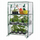 Sera mini për ballkon, 3 rafte metalike, PVC, 46 x 24 x 80 cm, transparente
