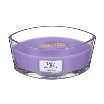 Qiri aromatik Woodwick Lavander Spa, 453 g