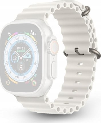 Rrip ore inteligjente RhinoTech Ocean për Apple Watch 38/40/41mm, silikoni, i bardhë