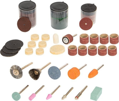 Set aksesorësh për mini stërvitje Blow 2470, 105 copa, për bluarje dhe lustër