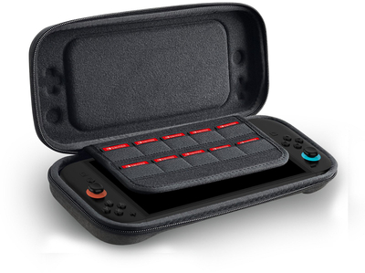 Kuti mbrojtëse Tech-Protect Hardpouch për Nintendo Switch 2, e fortë, gri e errët