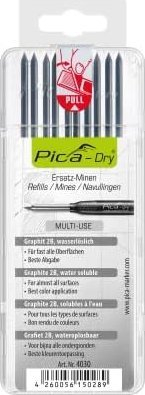 Refill grafiti për laps Pica DRY 3030, 2.8mm, 125mm, gri