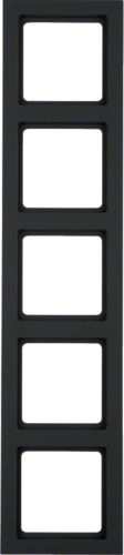 Kornizë pesëfishe Berker Q.3, montim vertikal horizontal, anthracite velvet