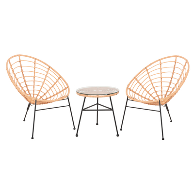 Set kopshti lounge Allegra (HM21047.11), bezhë/ zezë