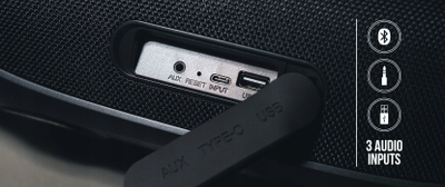 Kutí zanore Bluetooth Mee Audio PartySPKR XL, me LED me ngjyra, pa kabllo