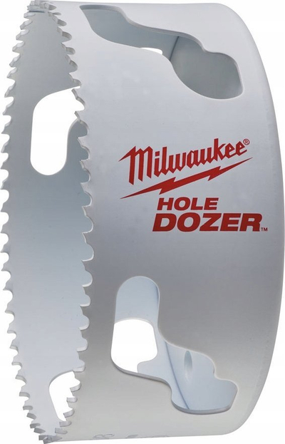 Freza rrethore Milwaukee Hole Dozer, bi-metal, 4-3/8", e bardhë