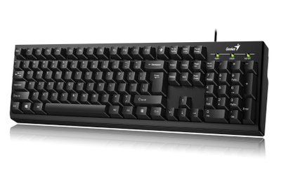 Tastierë Genius Smart Keyboard KB-100, me kabllo USB, e papërshkueshme nga lëngjet, e zezë
