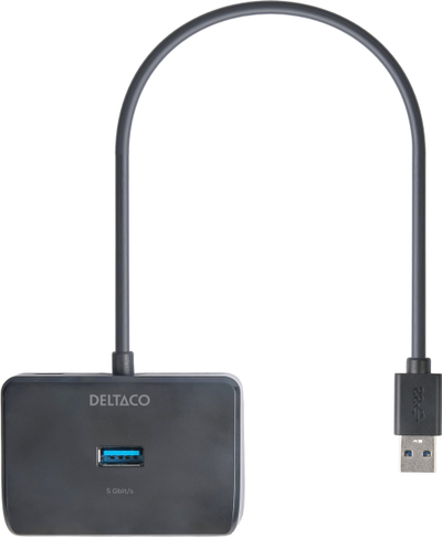 Hub USB Deltaco UH-735, 4 porta USB 3.0, 5 Gbit/s, i zi
