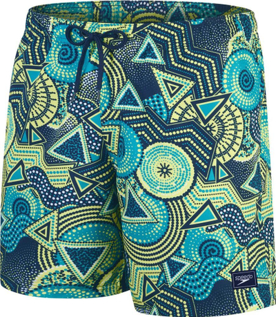 Shorc noti Speedo Digital Printed Leisure, 18", për burra, blu e gjelbër me print
