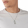 Qafore për meshkuj Emporio Armani Dog Tag EGS2986040, 52.5cm, e argjendtë