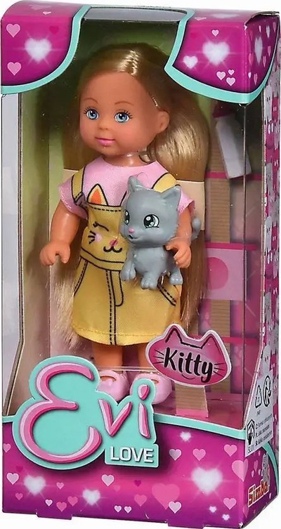 Kukull Simba Evi Love Kitty, me mace lodër, shumëngjyrëshe