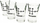 Set gotash shoti Mad Monkey Funny, 4 copë, formulë kimike alkooli, transparent
