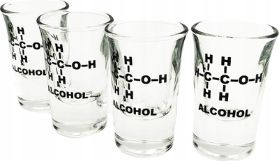 Set gotash shoti Mad Monkey Funny, 4 copë, formulë kimike alkooli, transparent