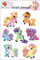 Tatuazhe të larshme për fëmijë All4Kids Happy Ponies, motive poni, multicolor