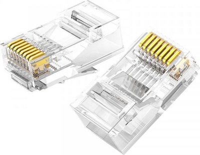 Set konektorësh RJ45 Ugreen 50961, 10 copë, Cat 6, transparent