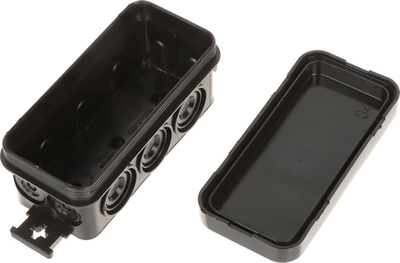 Kuti hermetike sipërfaqësore ELEKTRO-PLAST E10 45x90, IP55, e zezë