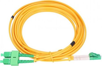 Kabllo Patchcord ExtraLink SC/APC-LC/APC SM 9/125 DUPLEX, 3m, e verdhë