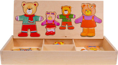 Puzzle druri Smily Play Four Bears, familje arushësh, lodër me mësim