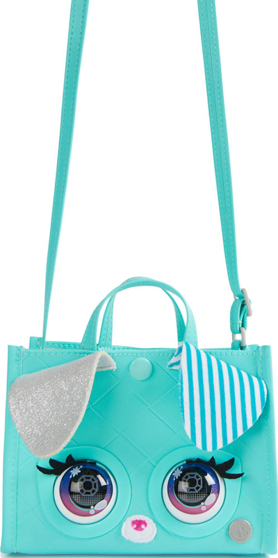 Çantë lodër Purse Pets VIPooch Puppy Tote, interaktive, 30 tinguj, ngjyrë turkeze