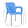 Karrige PP KareK blu me këmbë alumini 59×58×81 cm (HM5592.08), kaltër