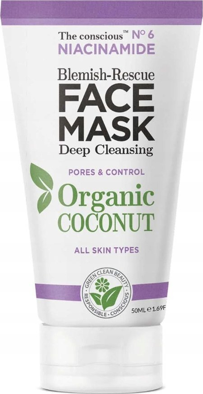 Maskë fytyre The Conscious Niacinamide Organic Coconut, pastrim i thellë, 50ml