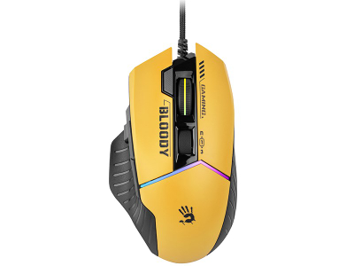 Maus gaming A4Tech Bloody W95Max Sports, 12000 CPI, RGB, jeshil lime