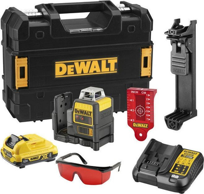 Nivel lazer Dewalt DCE0811D1R, rreze e kuqe, 20 m, me bateri 10.8V