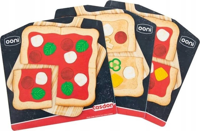 Set lodrash Casdon Ooni Pizza Maker, stacion toppingësh, aksesorë plastikë, shumëngjyrësh