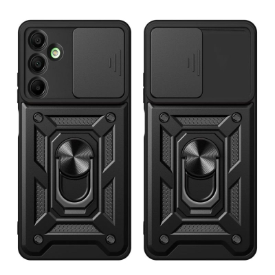 Заштитна маска Tech-Protect Camshield Pro за Galaxy A26 5G, со слајдер за камера, со 360° прстен, црна