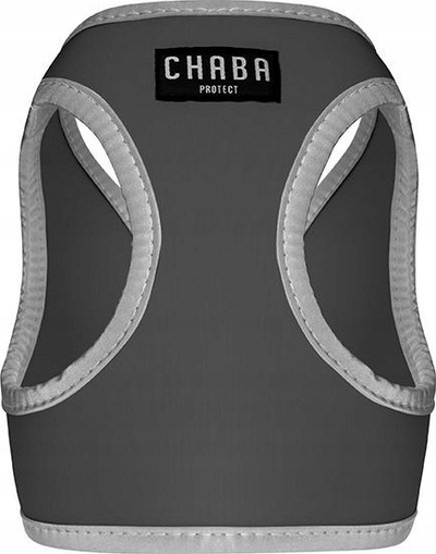 Shtrëngues qeni Chaba Protect, me jone argjendi, L, ngjyrë gri