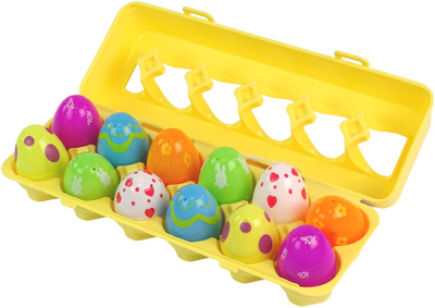 Set lodrash antistres pa markë Easter Eggs Squishy, 12 copë, shumëngjyrëshe