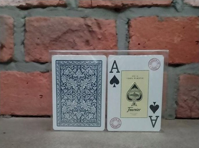Lojë letra Fournier 2819 Poker, 100% plastike, indeks Jumbo, shumëngjyrëshe