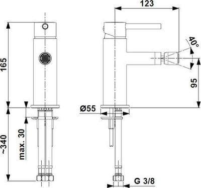 Славина за биде KFA Moza 5037-015-31, тело бронза, завршна обработка brushed gold