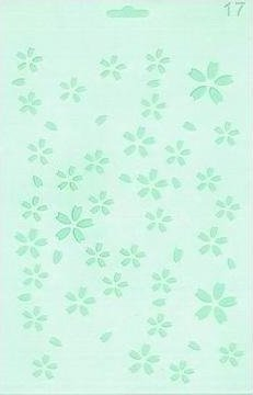 Shabllon plastik FANDY Silhouette Flowers, 17 x 26 cm, transparent