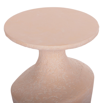 Tavolinë anësore Rebon HM18156.04S, fiber cement, D27.5cm x 50cm, ngjyrë salmon
