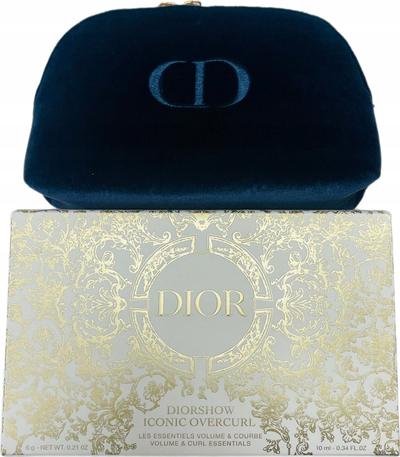 Set rimeli Dior Diorshow Iconic Overcurl, me primer qerpikësh, me necesser kadifeje blu