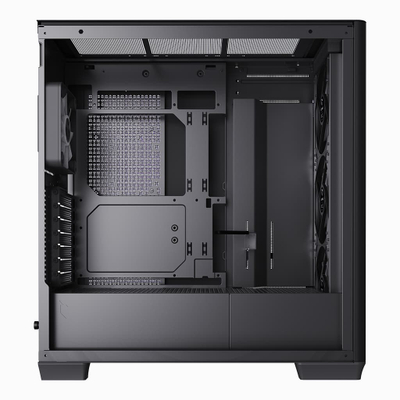 Kuti kompjuteri APNX C1 ARGB, midi tower, panel xhami i errësuar, e zezë