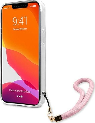 Kapak telefoni Guess GUHCP13XKCABPI për iPhone 13 Pro Max 6.7", hardcase me rrip, rozë camo