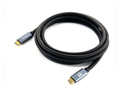 Kabllo USB C Equip 3.2, 3m, 5A, 4K 60Hz, gri e argjendtë