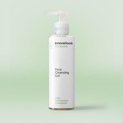 Xhel pastrimi për fytyrë InnovaGoods CBD Zenpure, 200 ml, për lëkurë të ndjeshme