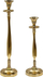 Set mbajtëse qirinjsh DIKIRNIS, metal, 31/36cm, ari
