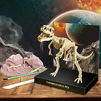 Set gërmimi dinosauri KidzLabs Dig a Dinosaur Skeleton Tyrannosaurus Rex, model 3D, lodër për mësim e lojë