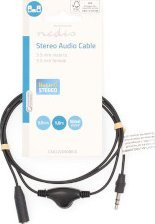 Kabllo audio stereo Nedis, zgjatues 3.5mm mashkull në 3.5mm femër, 1m, e zezë