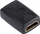 Adapter HDMI Vivanco 47076, femër me femër, kontakte me ar, i zi