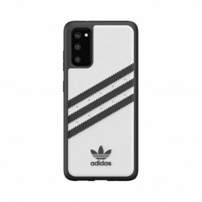 Mbulesë telefoni Adidas OR Moulded Case për Galaxy S20, PU, e bardhë me të zezë