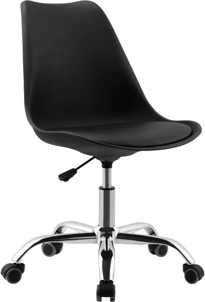 Karrige zyre Domoletti DR-N18-1012, 55 x 49 x 82-95 cm, e zezë