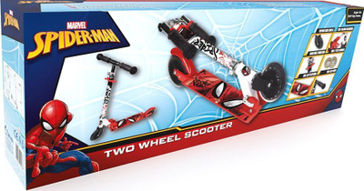 Trotinet për fëmijë Marvel Spiderman, 2 rrota, i palosshëm, i kuq